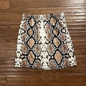 Pretty Little Thing Snake Print Mini Skirt